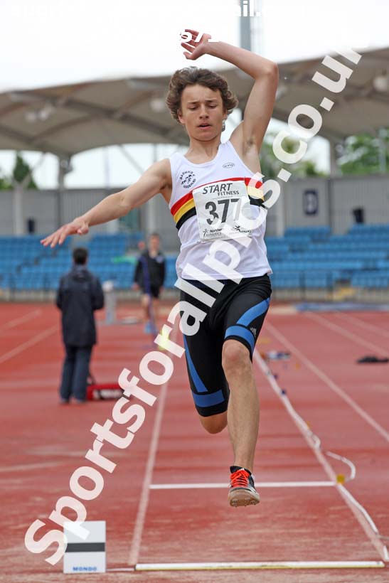 Mens under-20s long jump, Northern Senior and Under-20s Champs., SportsCity, Manchester. Photo: David T. Hewitson/Sports for All Pics